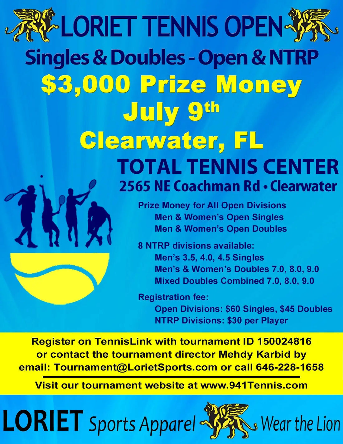 Loriet-Open-Total-Tennis-Center-Clearwater-FL-July-9th-10th Loriet Sports