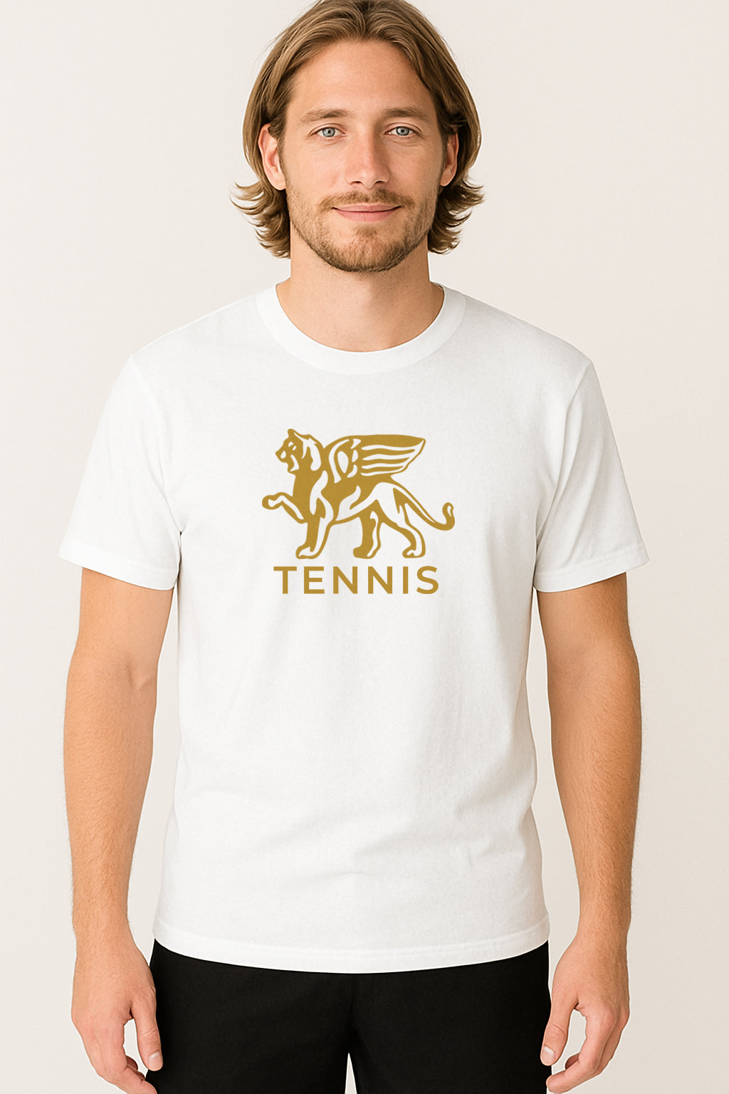 Gold Lion Pro Tennis Tee Loriet Activewear