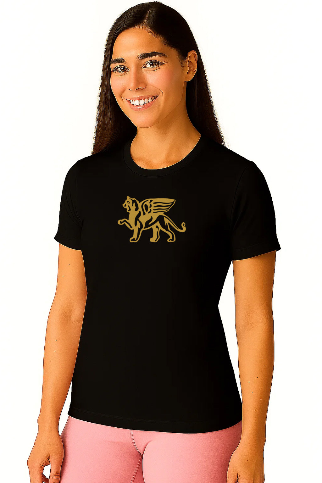 Women Comfort Gold Lion Tee Loriet Activewear