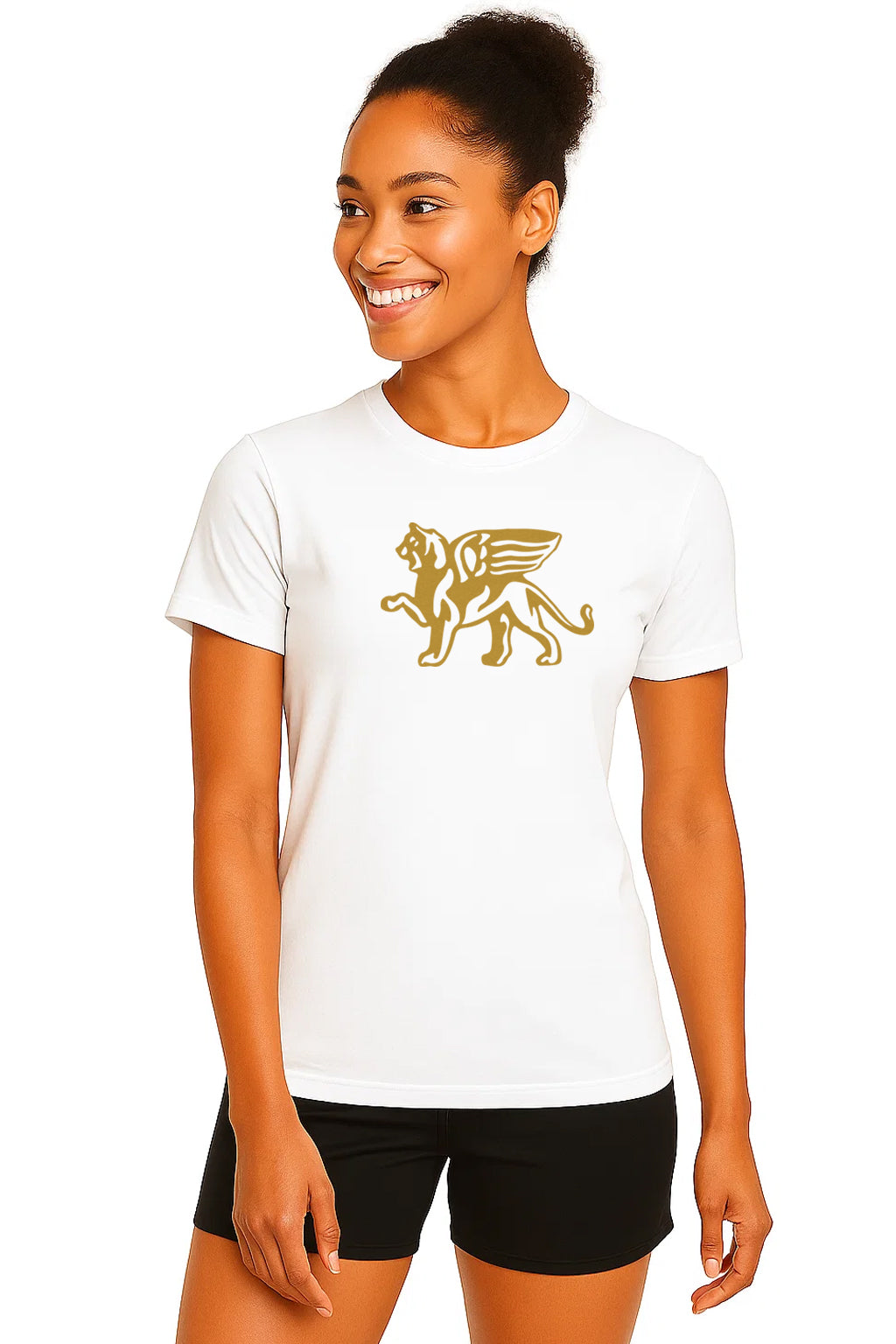 Women Comfort Gold Lion Tee Loriet Activewear