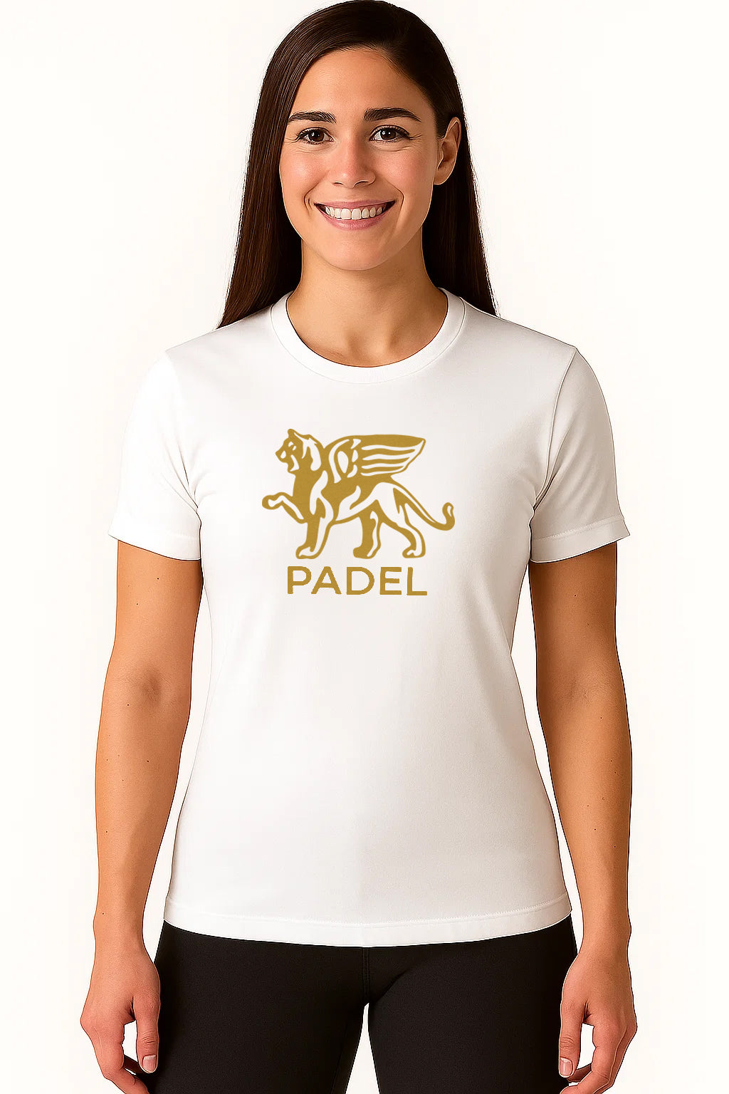 Women Gold Lion Pro Padel Tee Loriet Activewear