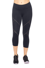 Load image into Gallery viewer, Faux Seam Laser Cut Performance Leggings - Black
