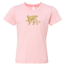 Load image into Gallery viewer, Girls Gold Lion Comfort Tee - Loriet Activewear

